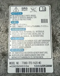 Módulo Airbag Honda Fit 1.4 2009 2010 2011 2012 2013 77960-TF0-Y420-M3