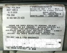 Airbag De Joelho Citroen C4 Picasso 2.0 2008 2009 2010/2012 30371435A