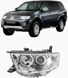 Farol Esq Pajero Dakar L200 2010/2018 S/ XÊNON C/ DETALHE