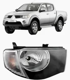 Farol Direito Original L200 Triton 2008 a 2017 Pisca Cristal