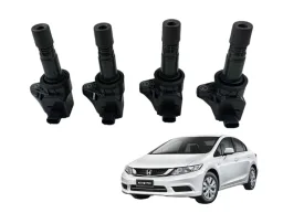 Kit 4 Bobina Ignicao Honda Civic G9 1.8 2.0 2012 2021