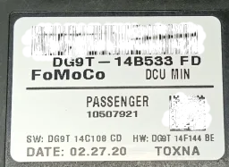 Modulo Porta Dianteira Direita Ford Ranger 3.2 2020 2021 DG9T14B533FB