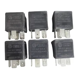 Kit 6 Rele Auxiliar Volkswagen Audi 4 Pinos Caixa Fusivel