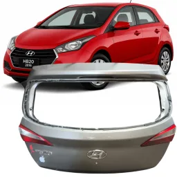 Tampa Traseira C/ Furo HB20 Hatch 2012 a 2019 Cinza DETALHE