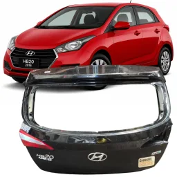 Tampa Traseira S/ Furo HB20 Hatch 2012 2013 a 2019 Preto