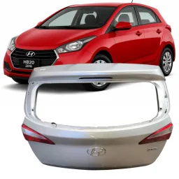 Tampa Traseira S/ Furo HB20 Hatch 2012 2013 a 2019 Prata REC