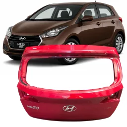 Tampa Traseira S/ Furo HB20 Hatch 2012 a 19 Vermelho DETALHE