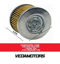 FILTRO ÓLEO FAZER CROSSER YBR FACTOR 150 FACTOR 125 FVC041