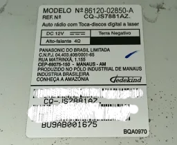 Rádio Multimídia Toyota Corolla 1.8 2009/2014 8612002850A