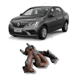 Coletor escape Renault Logan 2013 2017 original