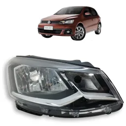 Farol Direito Gol Voyage G7 2016 2018 Friso Cromado