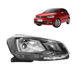 Farol Esquerdo Gol Voyage G7 2017 2018 Friso Preto