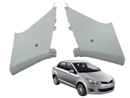 Par Moldura Acabamento Coluna Traseira Chery Celer 2013 2015
