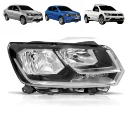 Farol Foco Duplo Friso Cromado Gol G8 2018 19 A 2022 Direito