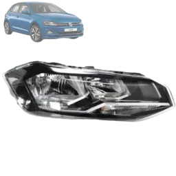 Farol Direito Polo Virtus 18/22 Masc Negra Friso Cromado