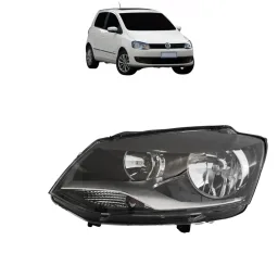 Farol Fox Spacefox 2010 Até 2015 Mascara Negra Foco Duplo