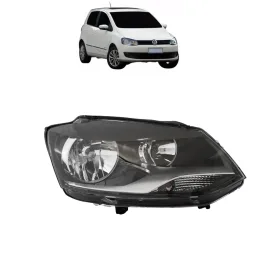 Farol Direito Duplo Mascara Negra Fox 2010 2011 2012 2014