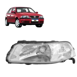 Farol Direito Gol G3 1999 A 2005 Foco Simples Com Defletor