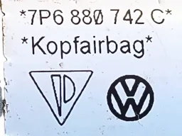 cortina direita airbag teto Volkswagen Touareg 2012 2013