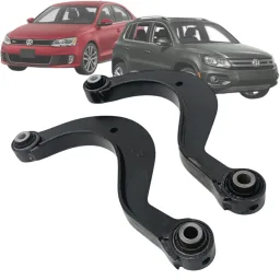 Par Braço Suspensão Curvo Eos Jetta Tiguan Golf Original Vw