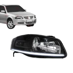 Farol Gol Saveiro G4 2005 A 2014 Máscara Negra PSC PT LE