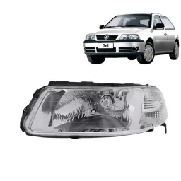 Farol Gol G3 Saveiro 99 A 05 Foco Simples Defletor Lado Esq.