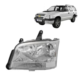 Farol S10 Blazer Pisca Cristal 2001/2011 Esquerdo