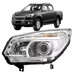 Farol S10 Blazer 2012 2013 A 2016 Com Lupa Cromado LE