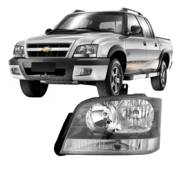 Farol S10 Blazer 2001 2010 A 2011 Mascara Cinza Esquerdo