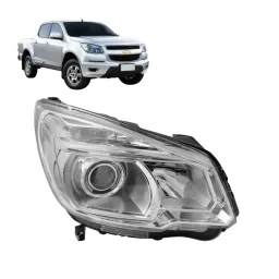 Farol S10 2012 2013 A 2016 Com Lupa Cromado Lado Direito