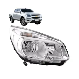 Farol S10 Lt Chevrolet 2012 2015 A 2016 Cromado Lado Direito