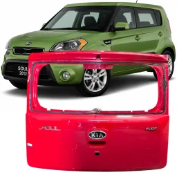 Tampa Traseira C/ Furo Soul 2009 a 2014 Vermelho DETALHE