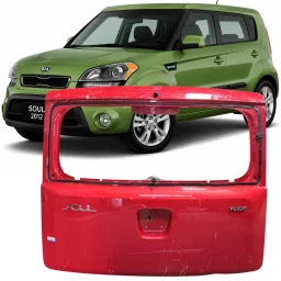 Tampa Traseira S/ Furo Soul 2009 a 2014 Vermelho DETALHE
