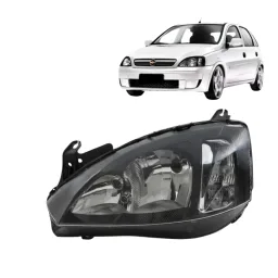Farol Esquerdo Corsa 2008 2011 Mascara Negra LE