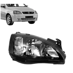Farol Corsa Montana 2003 A 2008 Mascara Negra Lado Direito