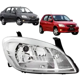 Farol Direito Celta 2006 A 2017 Prisma 2007 A 2012 Cromado