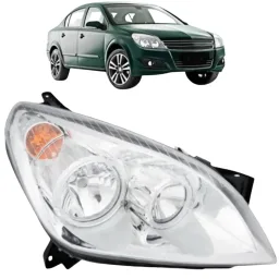 Farol Vectra 2009 A 2012 Manual Cromado Lado Direito