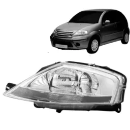 Farol Citroen C3 2003 2004 2005 2006 A 2011 2012 Cromado LE