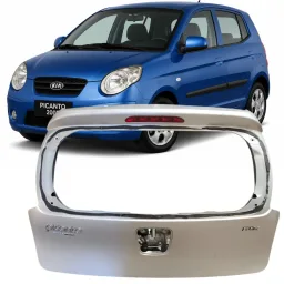 Tampa Traseira Picanto 2012 2013 a 2016 2017 Prata DETALHE
