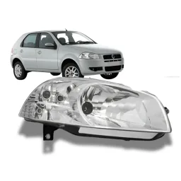 Farol Fiat Palio 2009 Diant Reto Cromado Direito