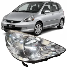 Farol Cromado Fit 2003 2004 2005 2006 2007 2008 Direito