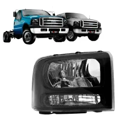 Farol Ford F250 F350 F4000 Mascara Negra 2007 A 2011 LD