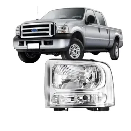 Farol Cromado F250 F350 2007 2008 09 10 2011 Esquerdo