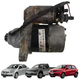 Motor Partida Gol Saveiro Voyage G5 G6 G7 1.0 1.6 09 Dente