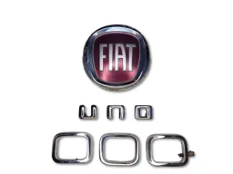 Kit Emblema Tampa Traseira Uno Novo 2008 a 2012