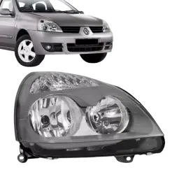 Farol Clio 2003 2004 2005 2006 A 2012 Mascara Cinza LD