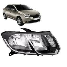 Farol Logan Sandero 2014 2015 2016 A 2019 Mascara Negra LD