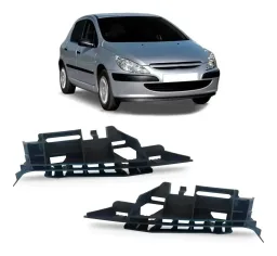 Par Suporte Guia Para Choque Dianteiro Peugeot 307 2001 2006