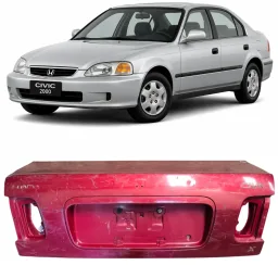 Tampa Traseira Civic 1997 1998 Vermelho DETALHE