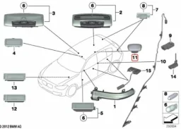 ACABAMENTO COLUNA LED BMW F20 F30 116I 120 320I 328I 13 A 21